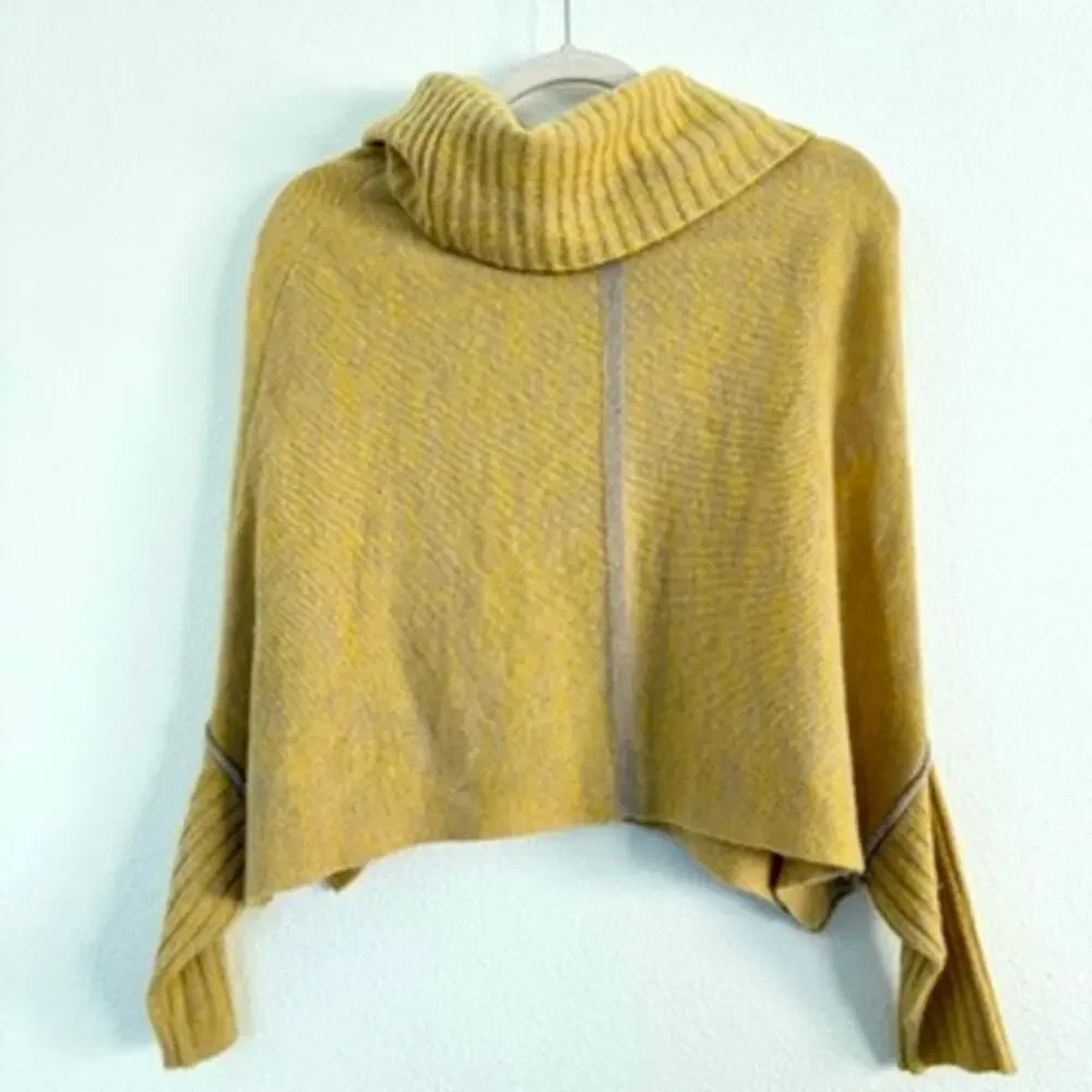 Sparrow Cashmere Wrap Shrug Gold Anthropologie XS Cozy Luxury Boho Chic Timeless - Picture 4 of 5